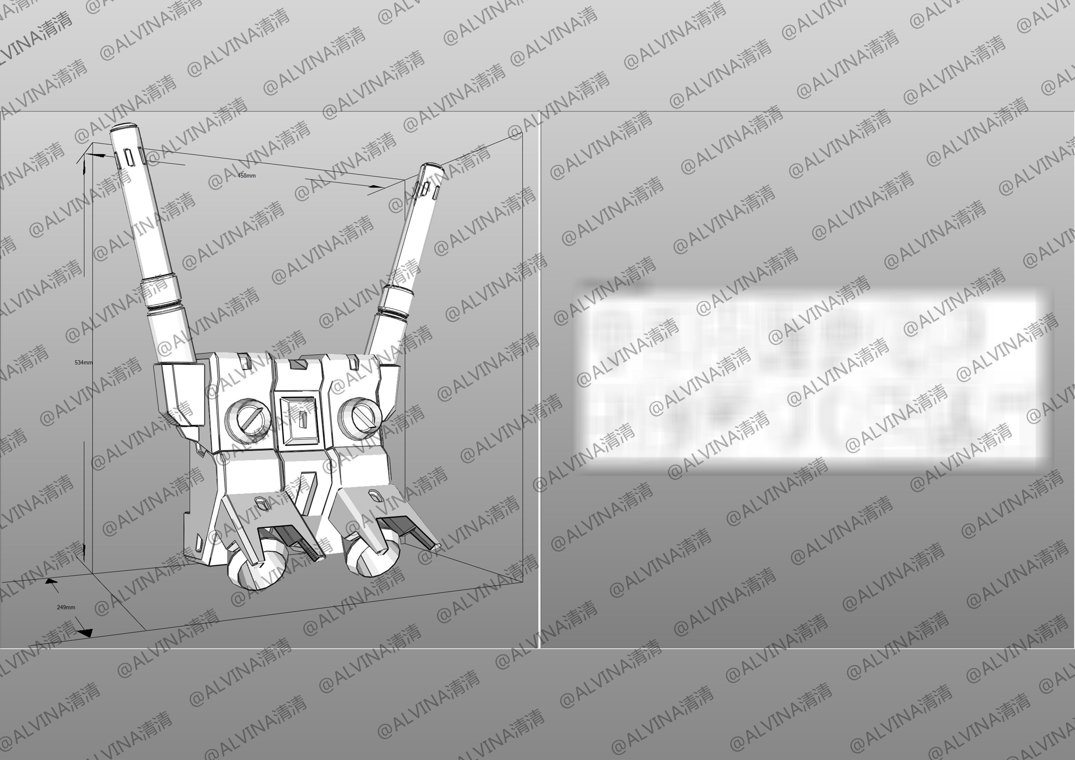 Gundam RX-78-2 Armor - DIY Cosplay Pepakura Foam Template Low-poly 3D model_18