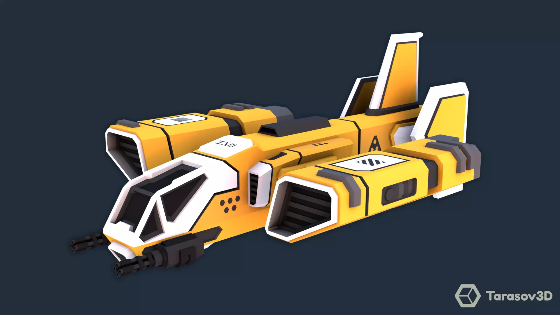 Sci-Fi Ship LowPoly 3D model Free 3D model