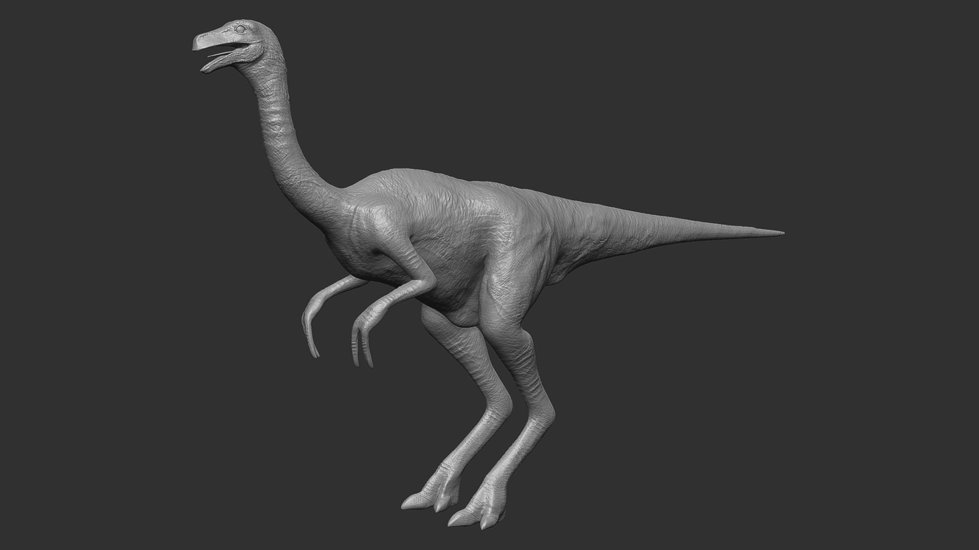 Gallimimus - The Chicken Mimic Low-poly 3D model_7