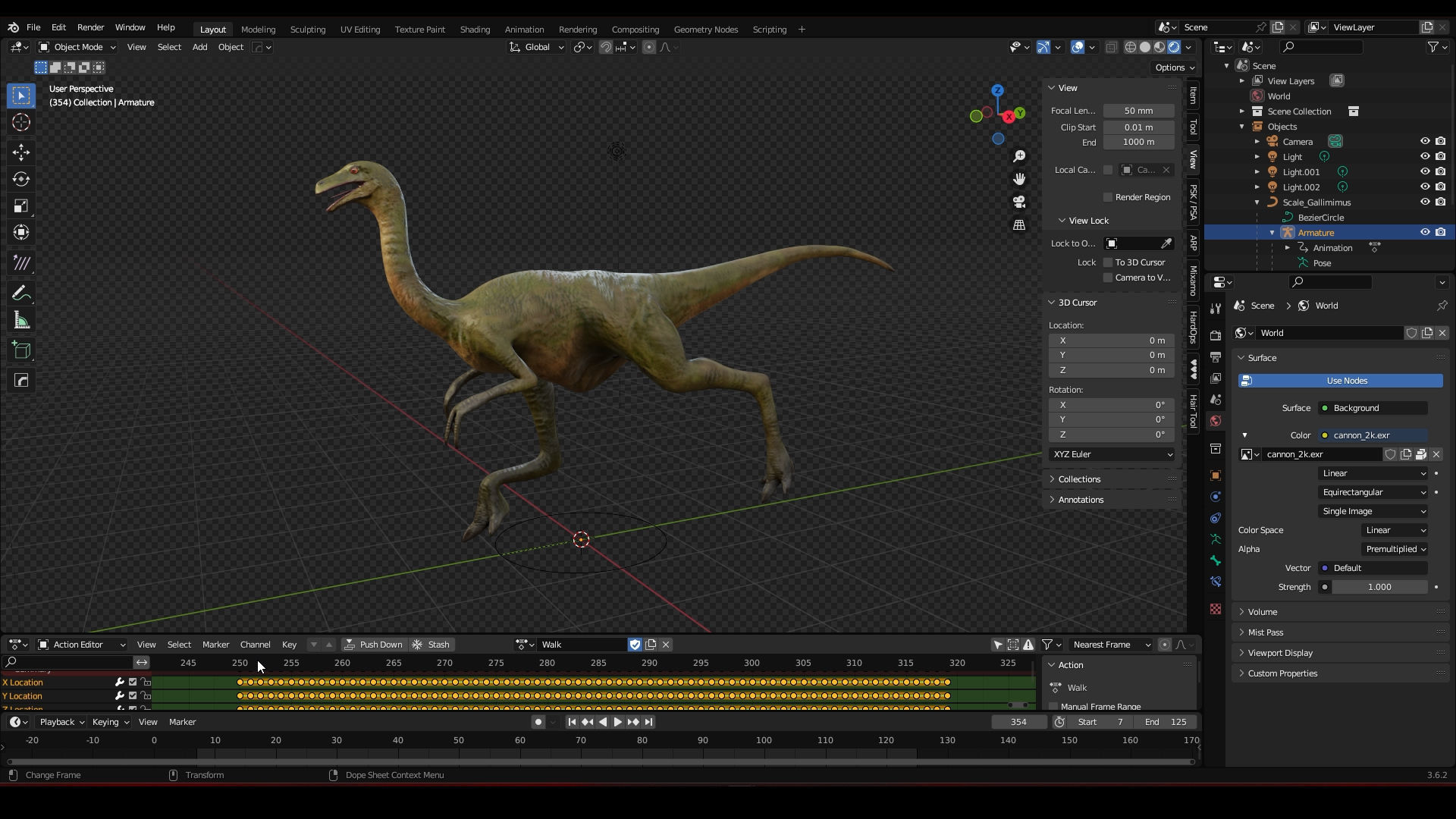 Gallimimus - The Chicken Mimic Low-poly 3D model_16