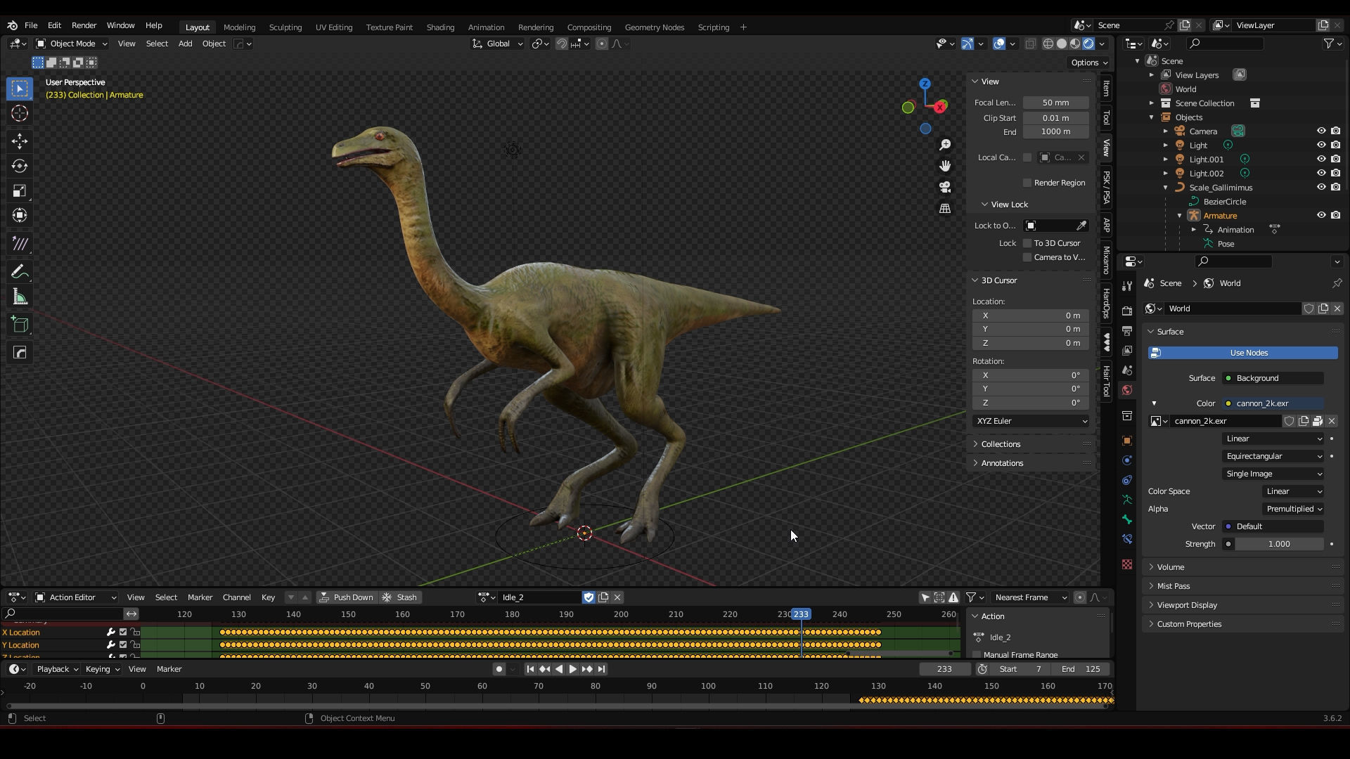 Gallimimus - The Chicken Mimic Low-poly 3D model_10