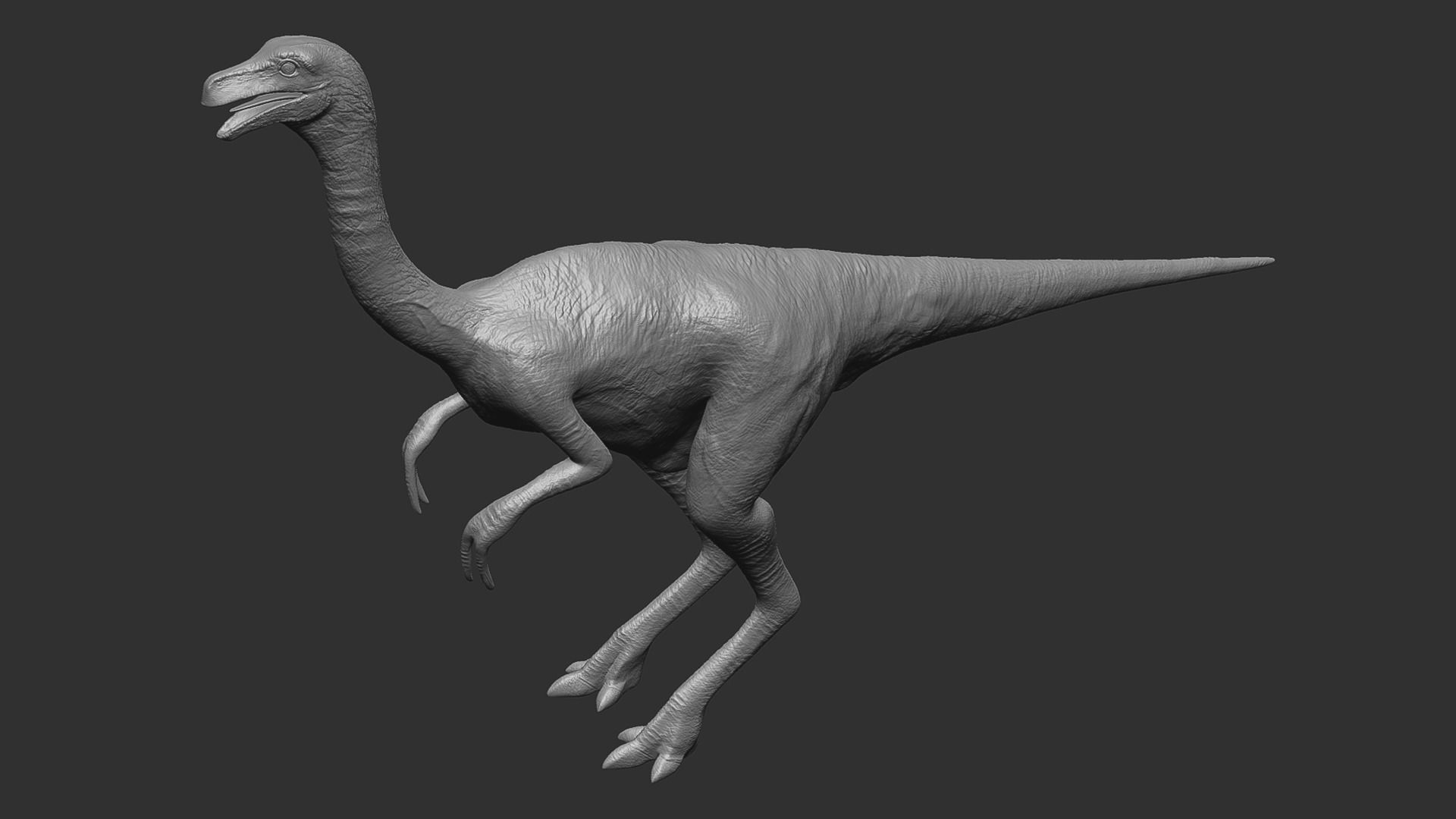 Gallimimus - The Chicken Mimic Low-poly 3D model_18