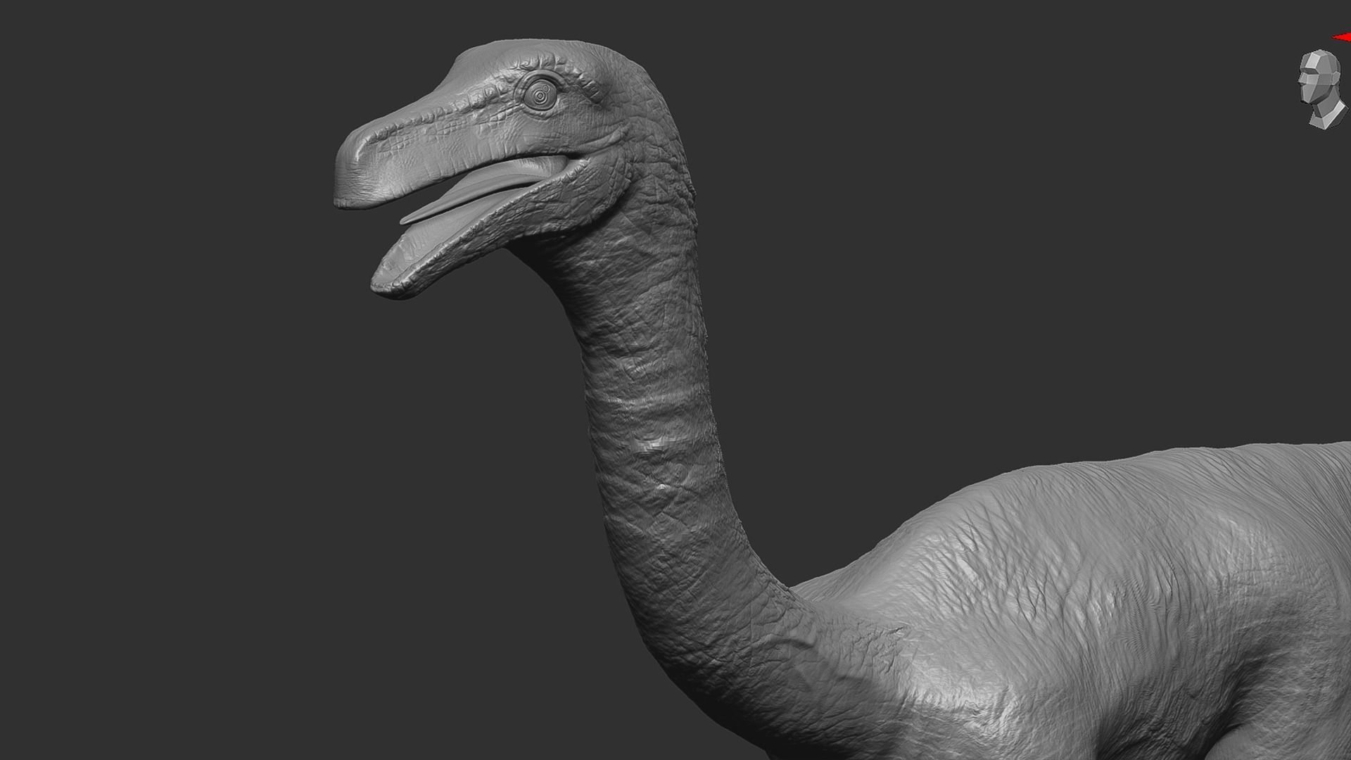 Gallimimus - The Chicken Mimic Low-poly 3D model_9