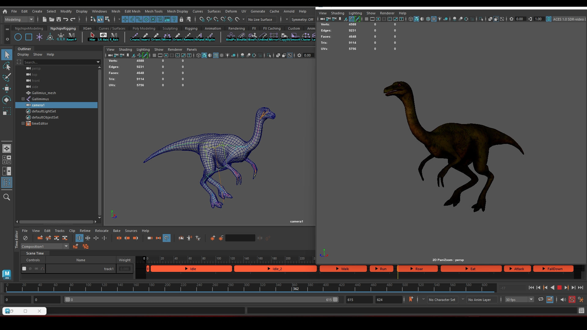 Gallimimus - The Chicken Mimic Low-poly 3D model_25