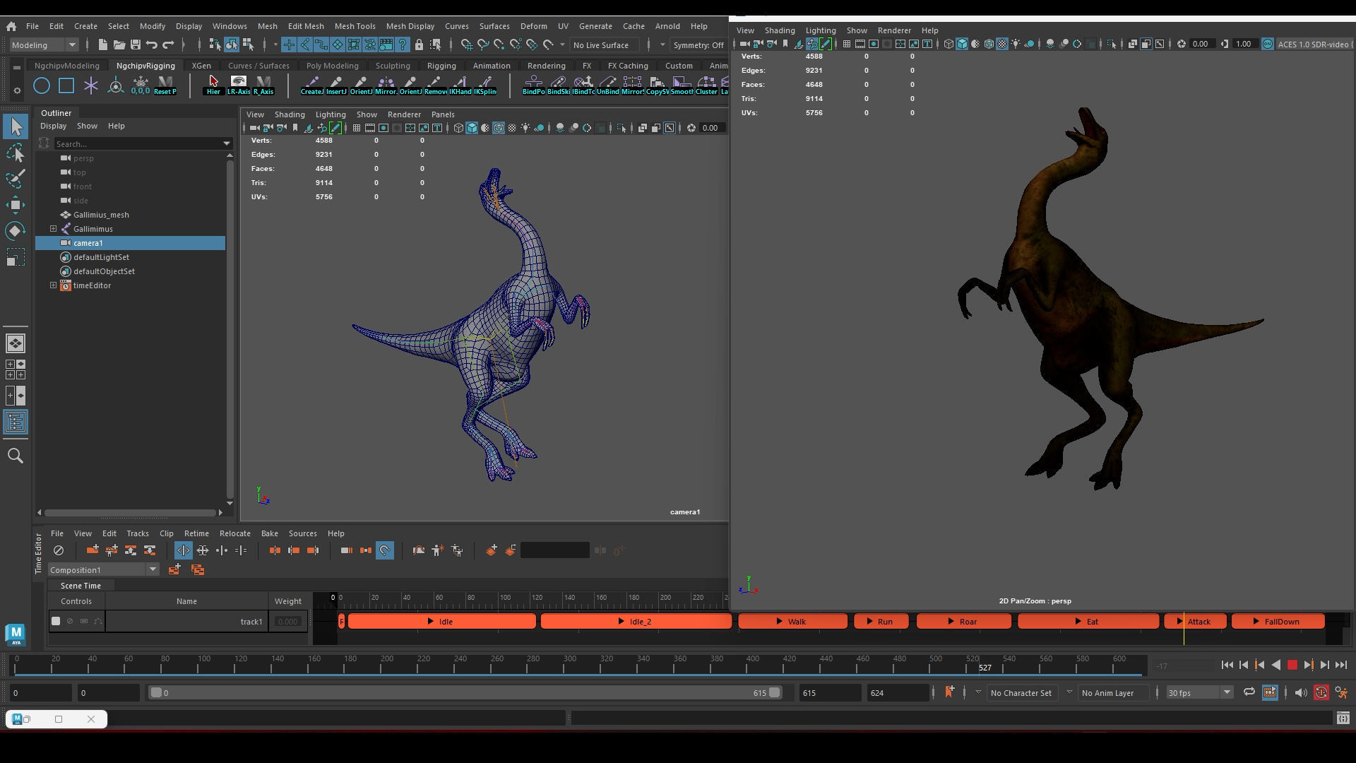 Gallimimus - The Chicken Mimic Low-poly 3D model_17