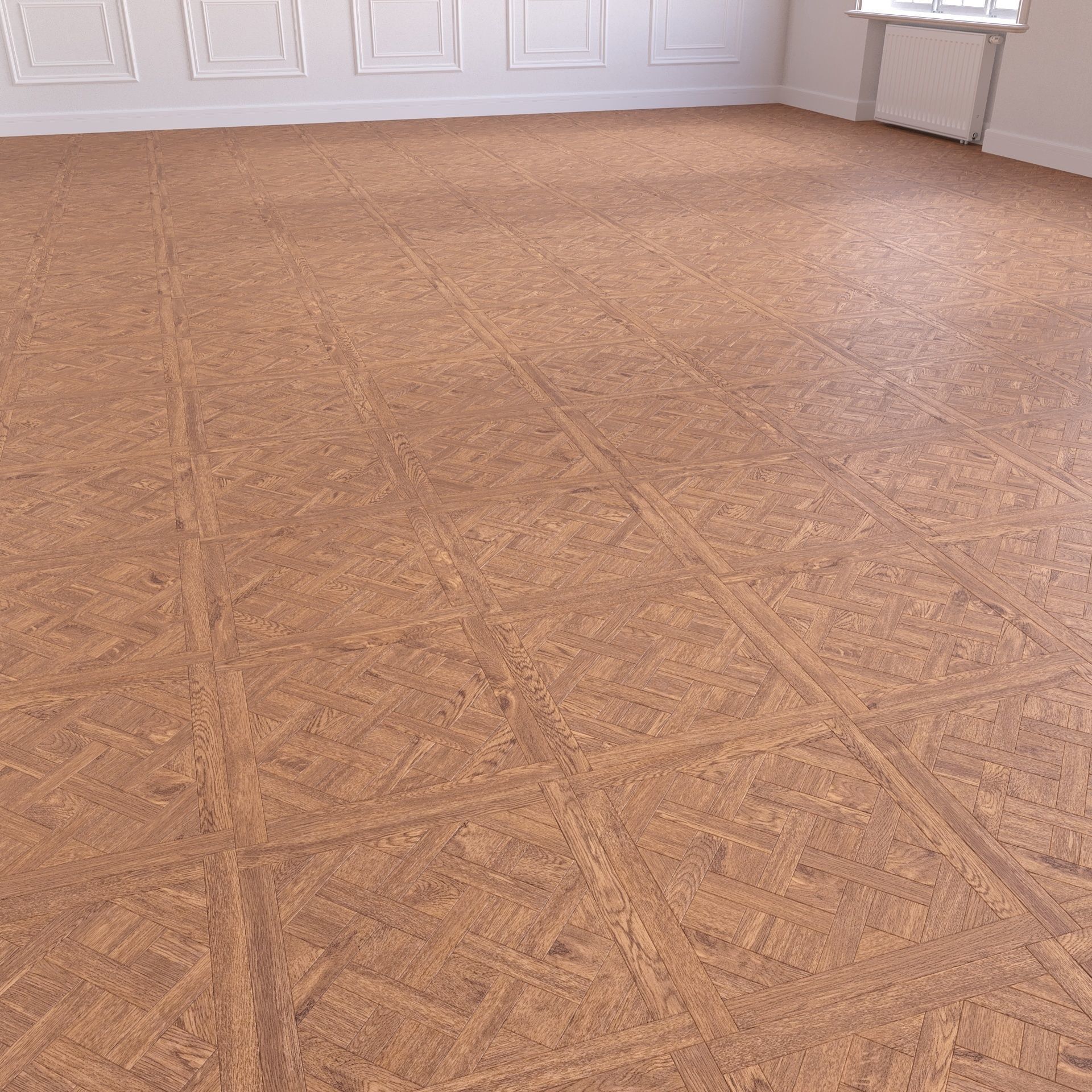 Parquet - Laminate - Wooden floor 2 in 1 Low-poly 3D model_6