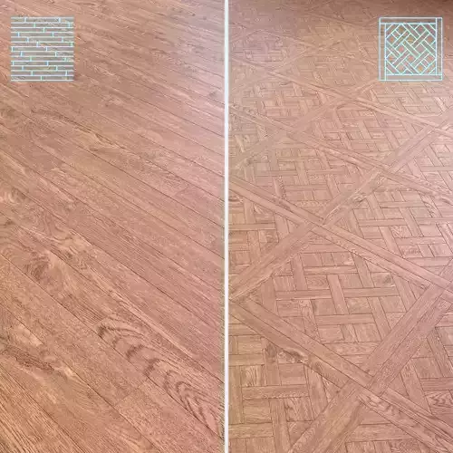 Parquet - Laminate - Wooden floor 2 in 1 Low-poly 3D model
