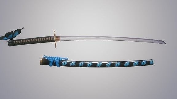 Katana Low-poly 3D model