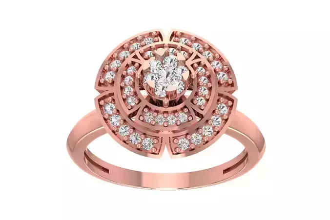 Women Wedding Engagement Flower Ring