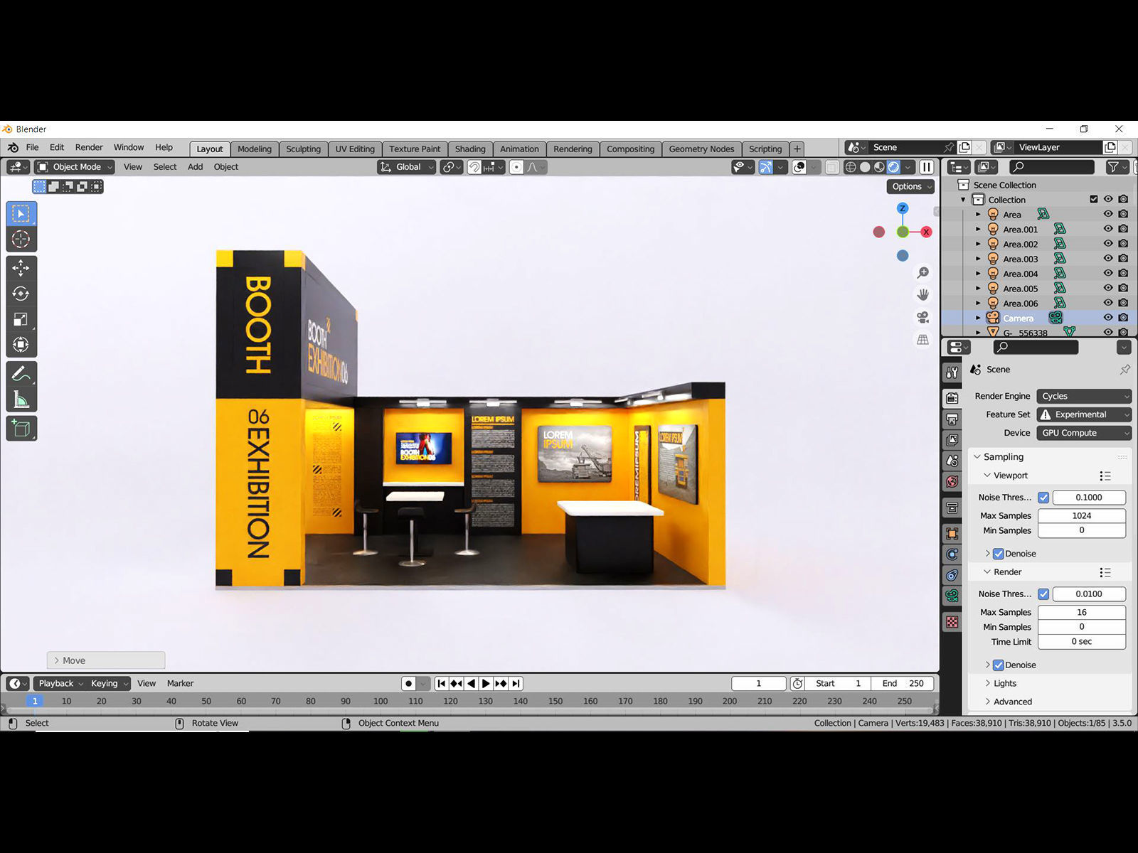 Booth Exhibition 6 3D model_2