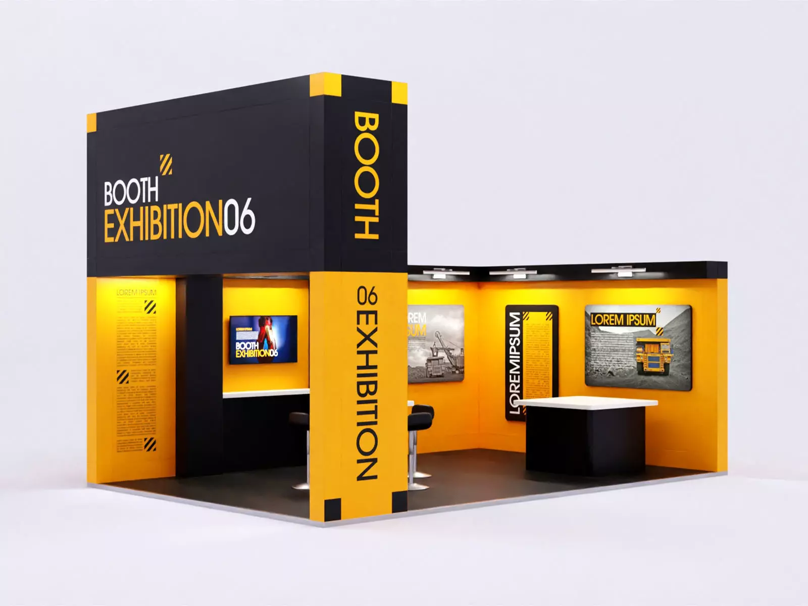 Booth Exhibition 6 3D model_0