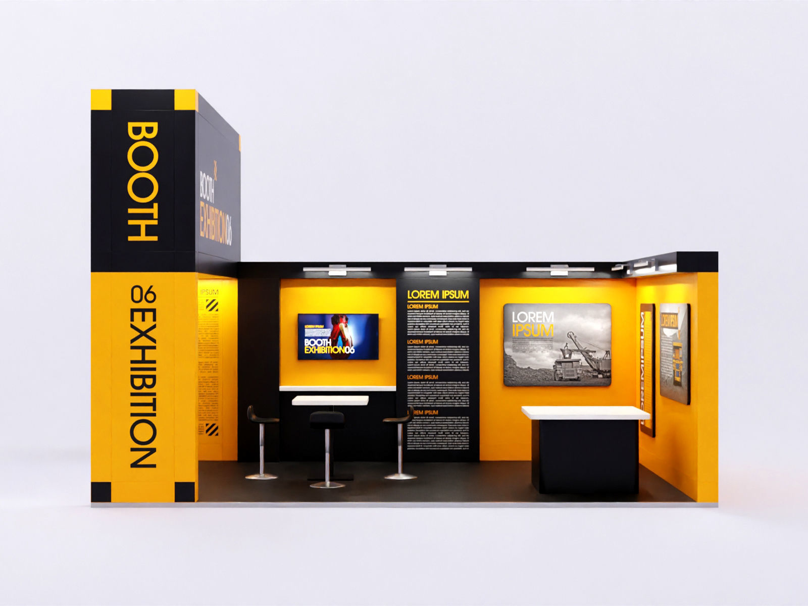 Booth Exhibition 6 3D model_1