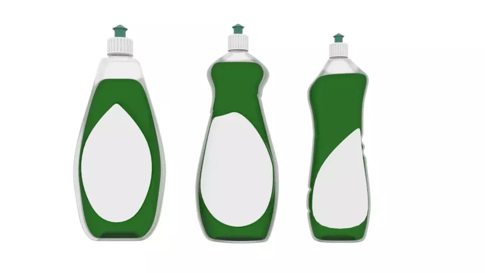 plastic bottle  Low-poly 3D model_0
