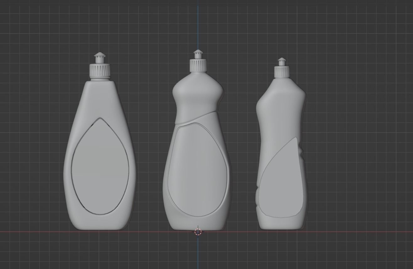plastic bottle  Low-poly 3D model_2