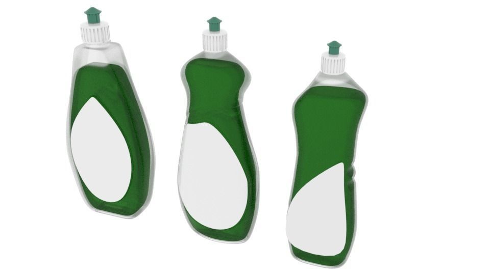 plastic bottle  Low-poly 3D model_1