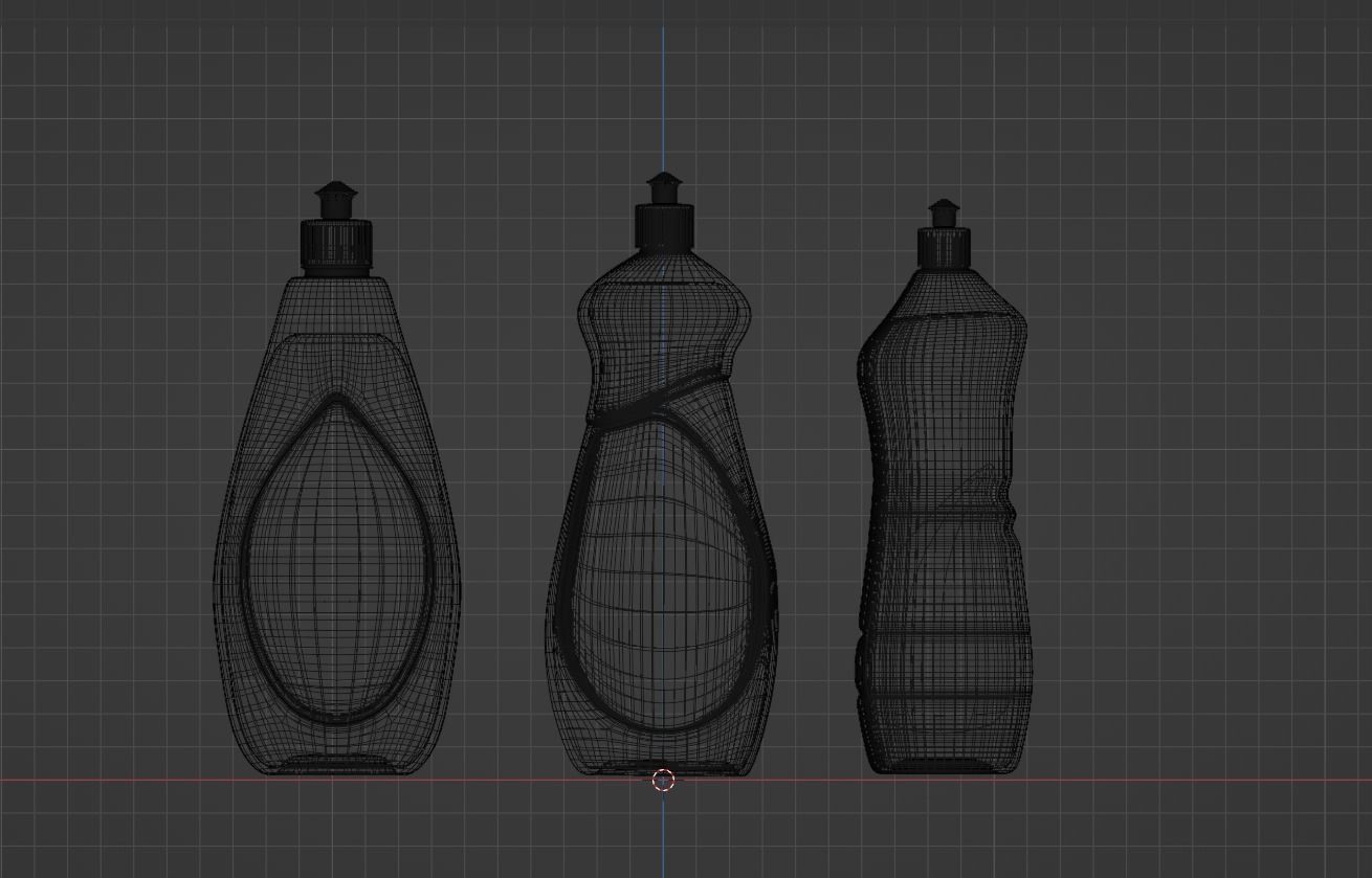 plastic bottle  Low-poly 3D model_3