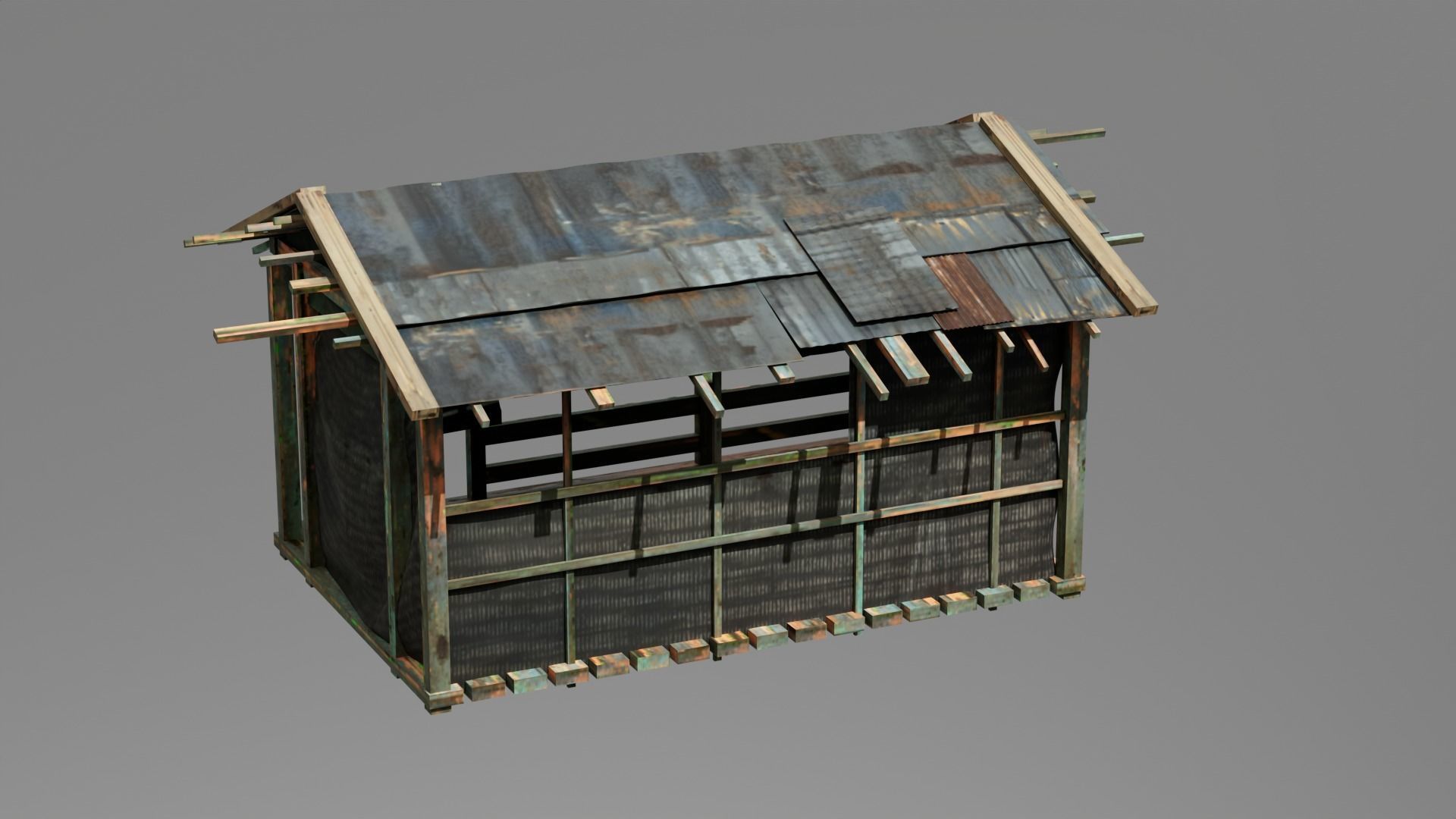 slums house Free 3D model_1