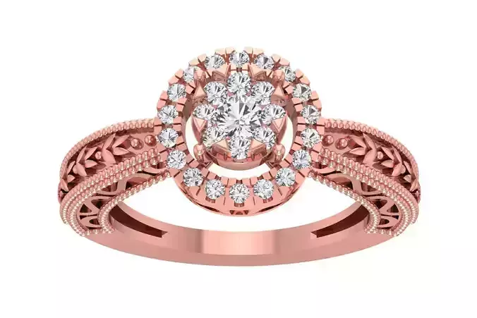 Women Wedding Engagement Halo Ring
