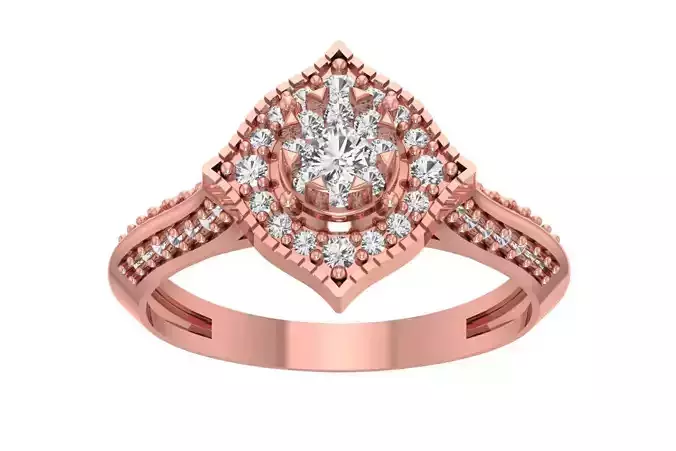 Women Wedding Engagement Halo Ring