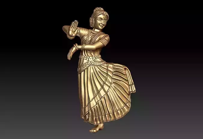bharatanatyam pendent 3D print model