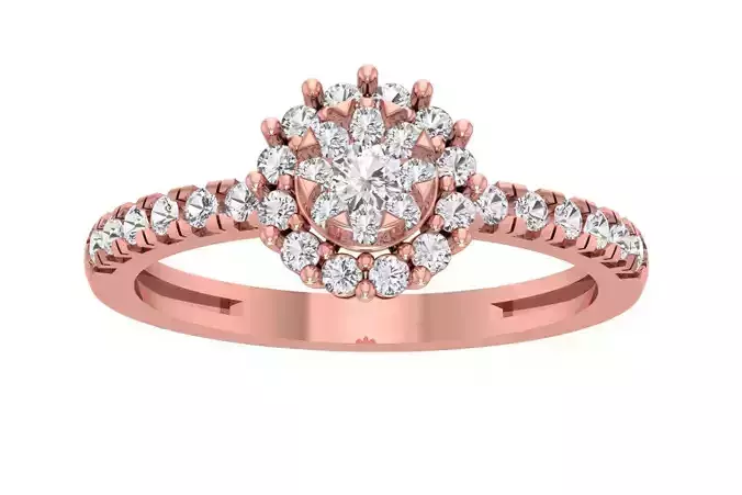 Women Wedding Engagement Halo Ring