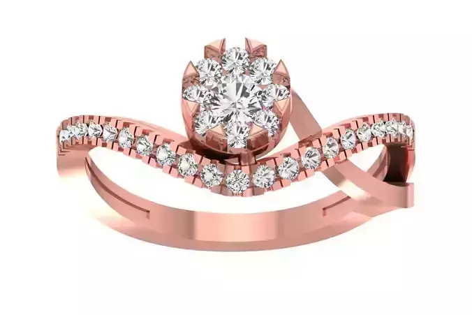 Women Wedding Engagement Curved Band Ring