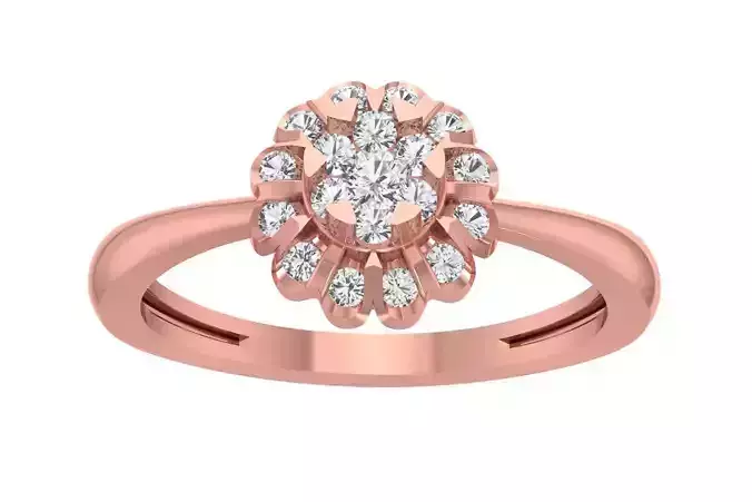 Women Wedding Engagement Flower Ring