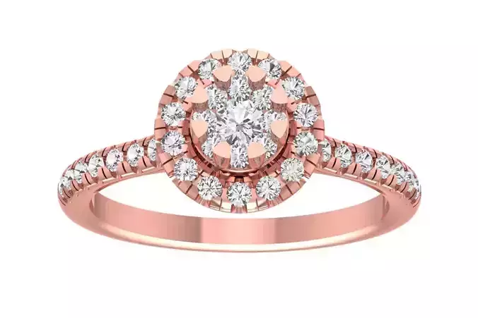 Women Wedding Engagement Flower Ring