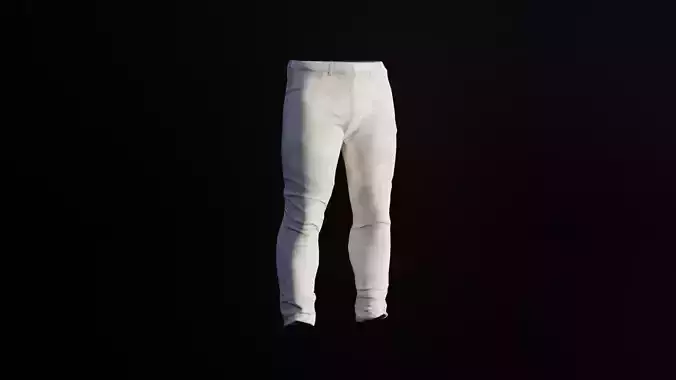 Jeans - Paisley White - Metahuman Ready Low-poly 3D model