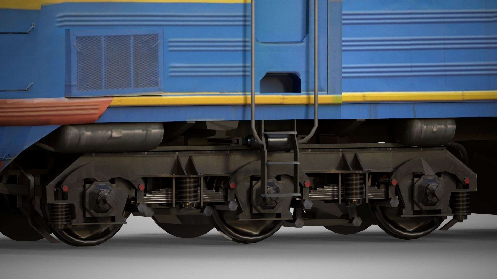 Locomotive TE7 Low-poly 3D model Low-poly 3D model_4