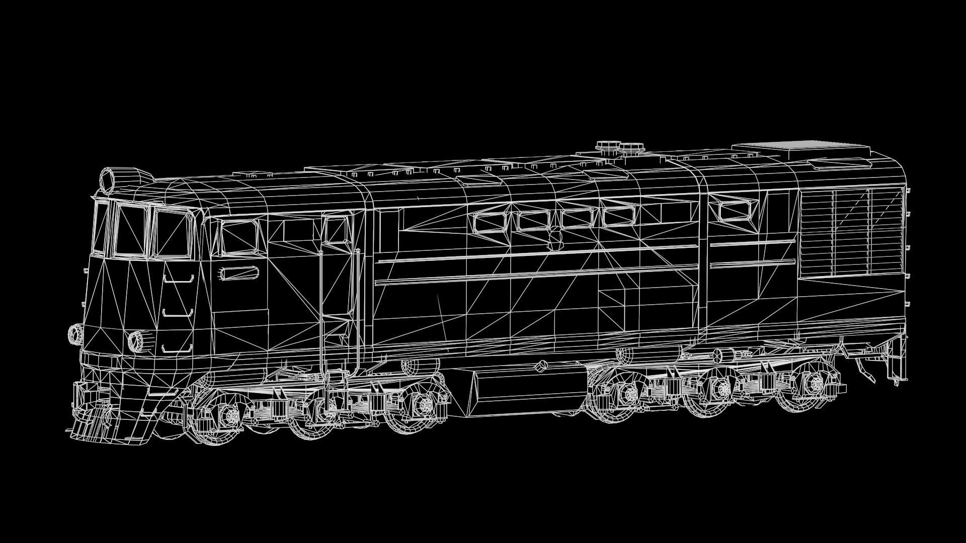 Locomotive TE7 Low-poly 3D model Low-poly 3D model_6