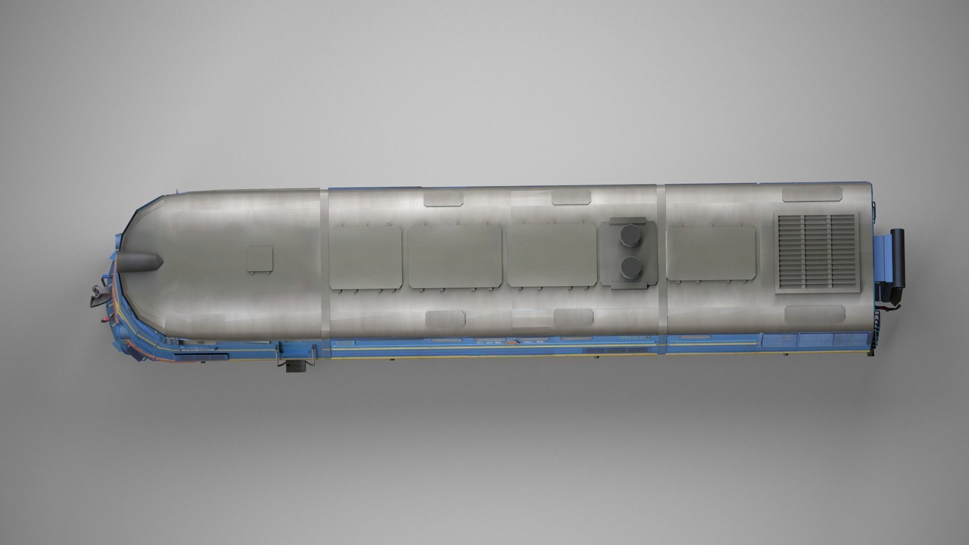 Locomotive TE7 Low-poly 3D model Low-poly 3D model_2