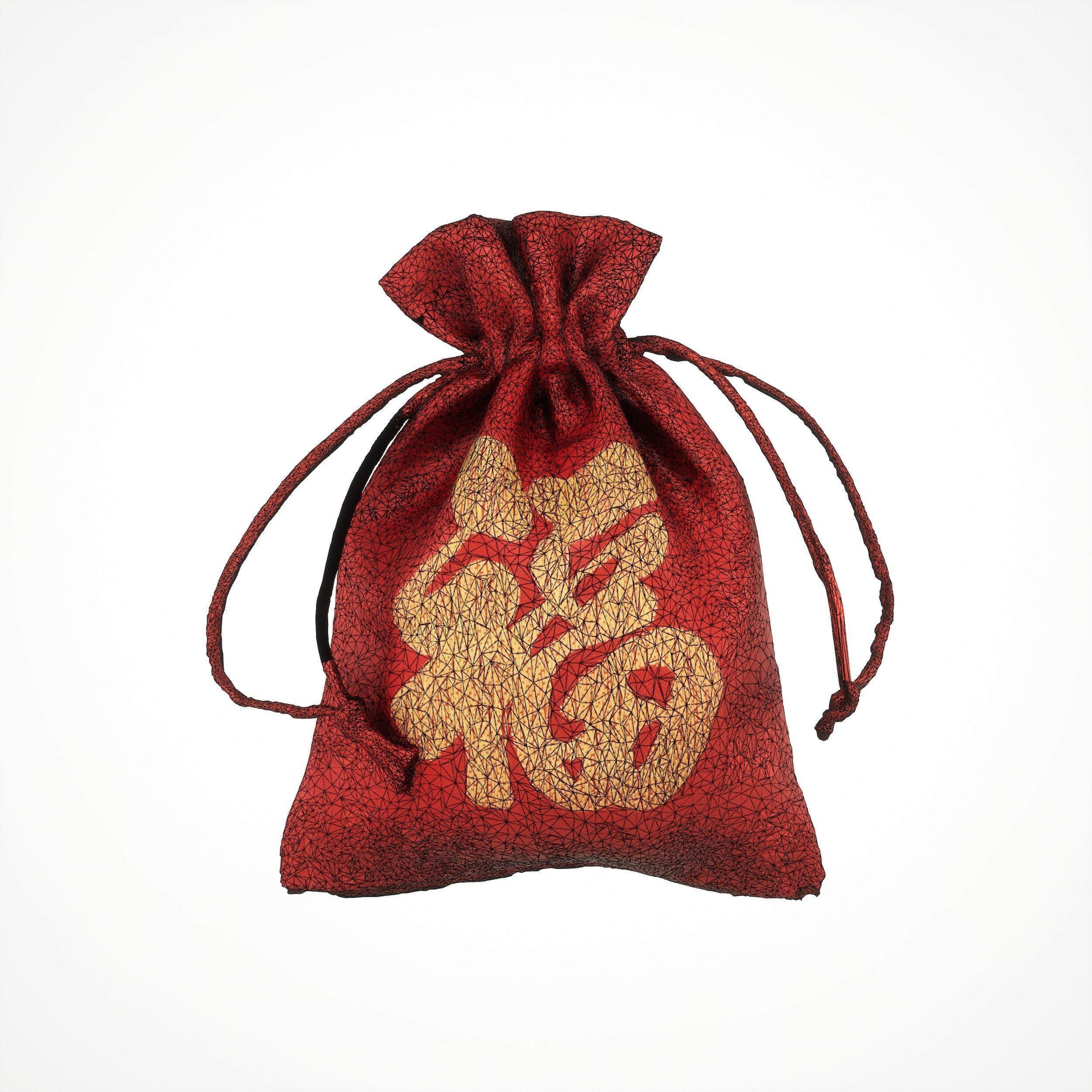 Traditional Lucky Pocket 3D model_4