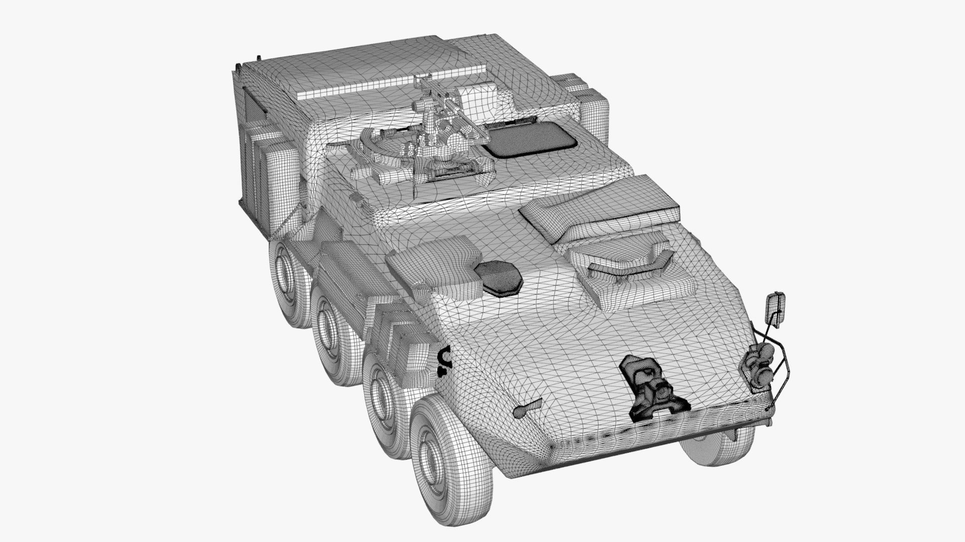 Armored Vehicle Low-poly 3D model_17