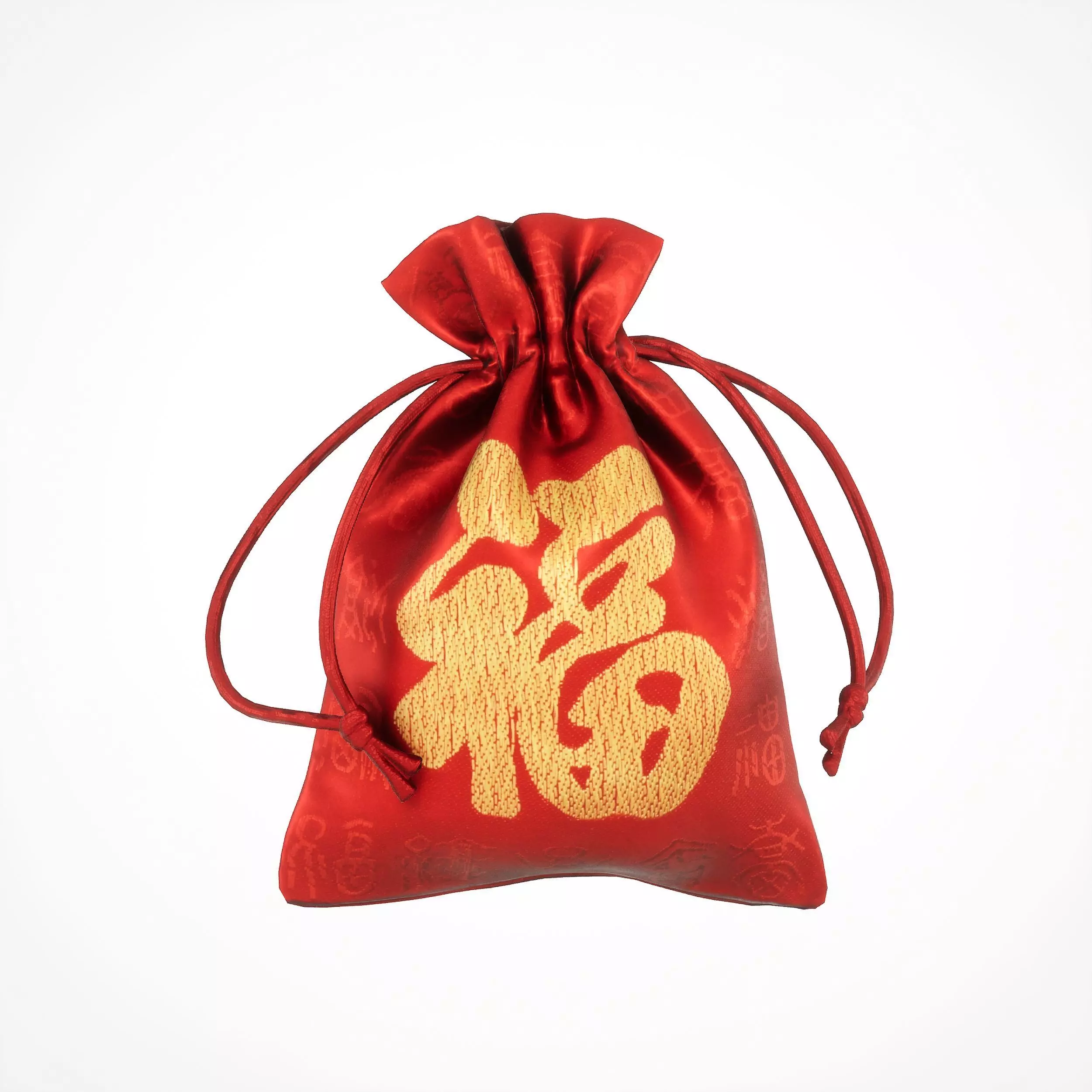 Game-Ready Traditional Lucky Pocket Low-poly 3D model_0