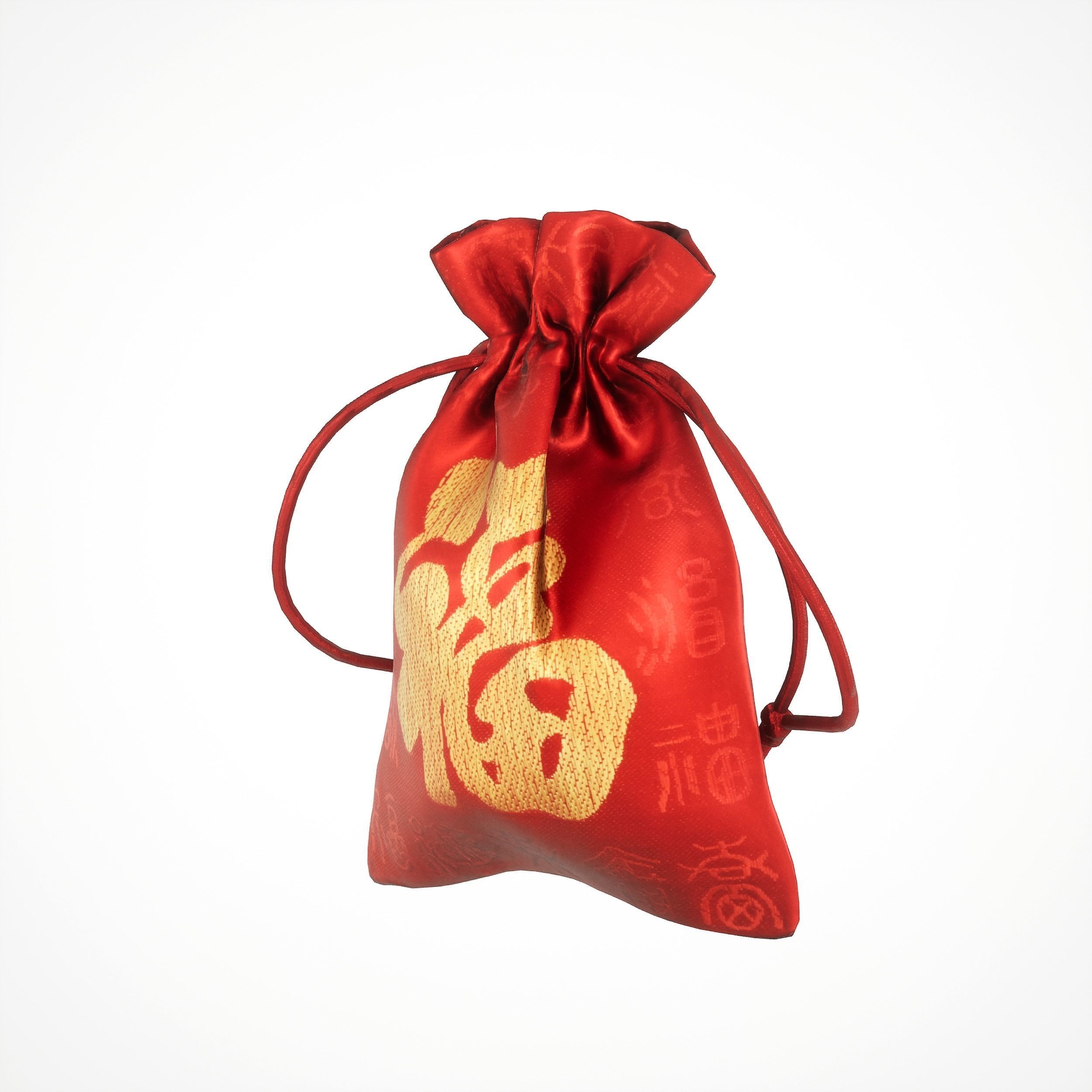 Game-Ready Traditional Lucky Pocket Low-poly 3D model_4
