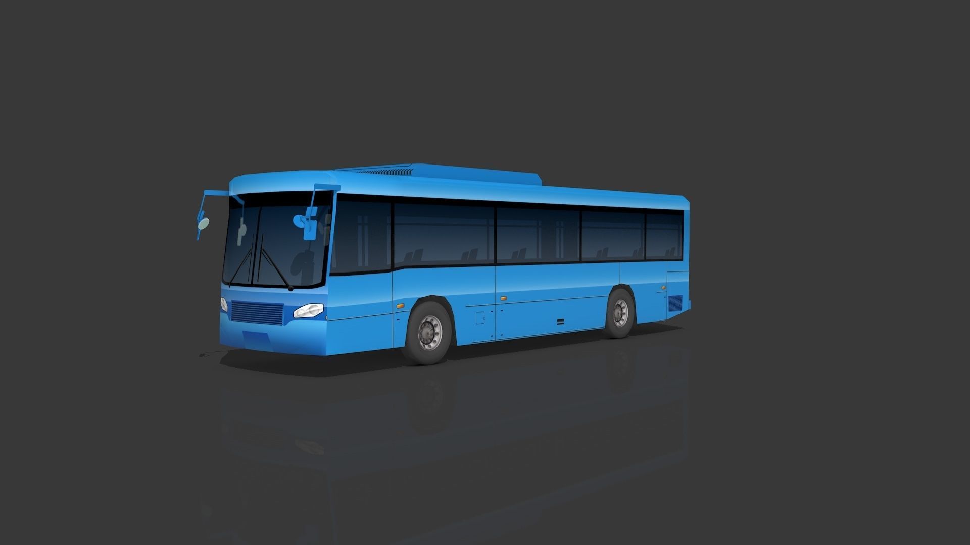 Lowpoly Bus - Buses Low-poly 3D model_20