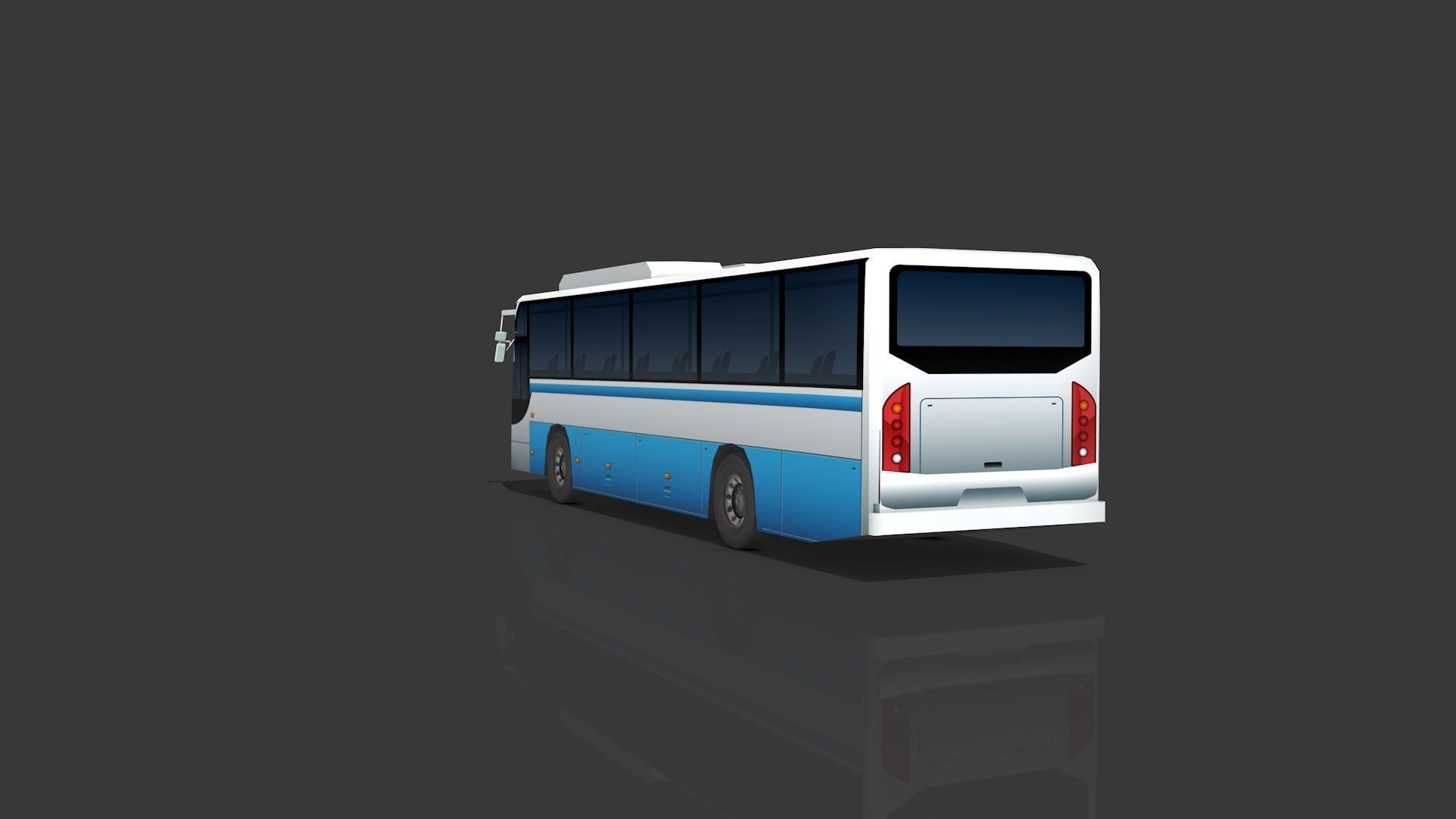 Lowpoly Bus - Buses Low-poly 3D model_27