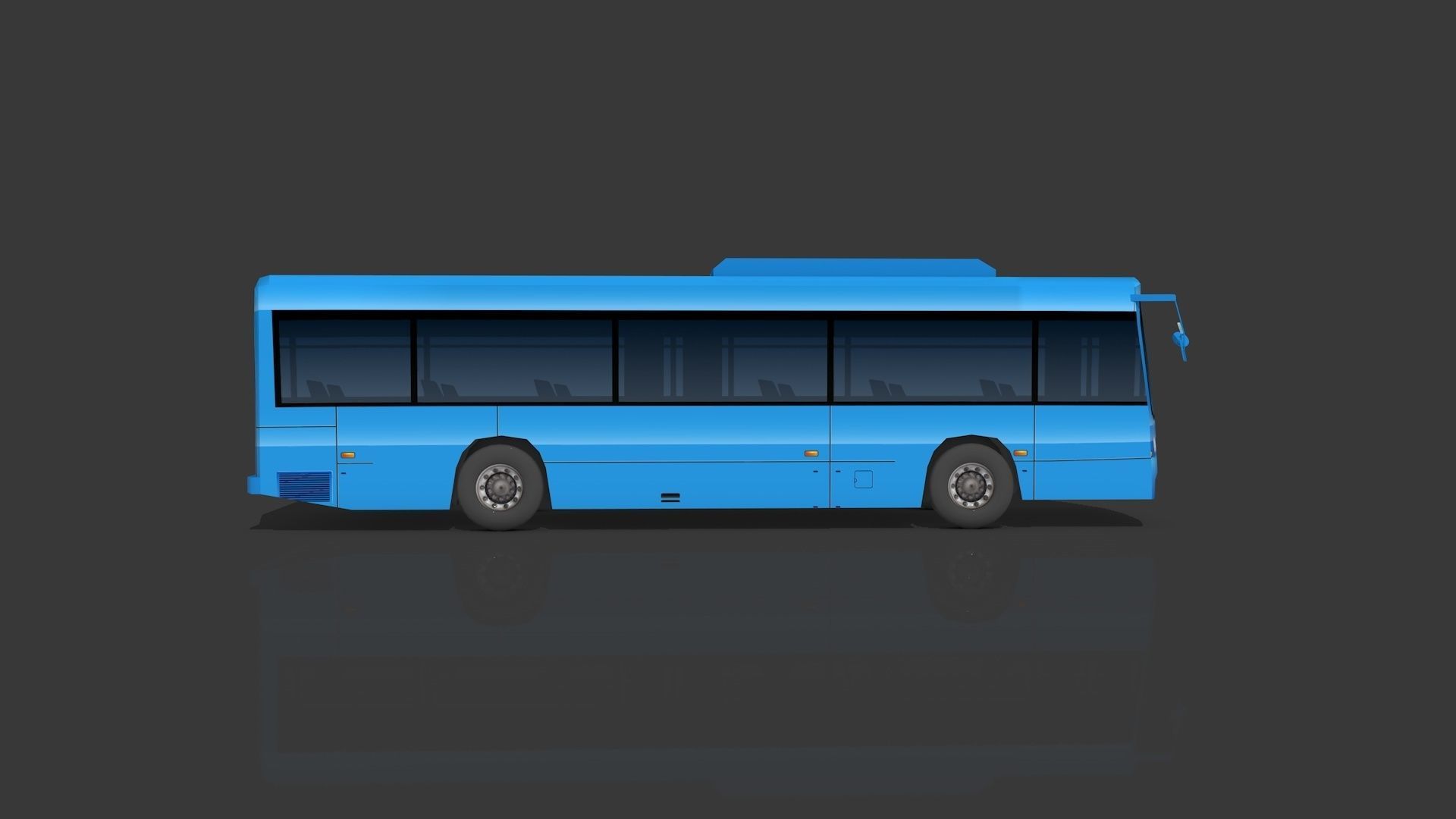 Lowpoly Bus - Buses Low-poly 3D model_24