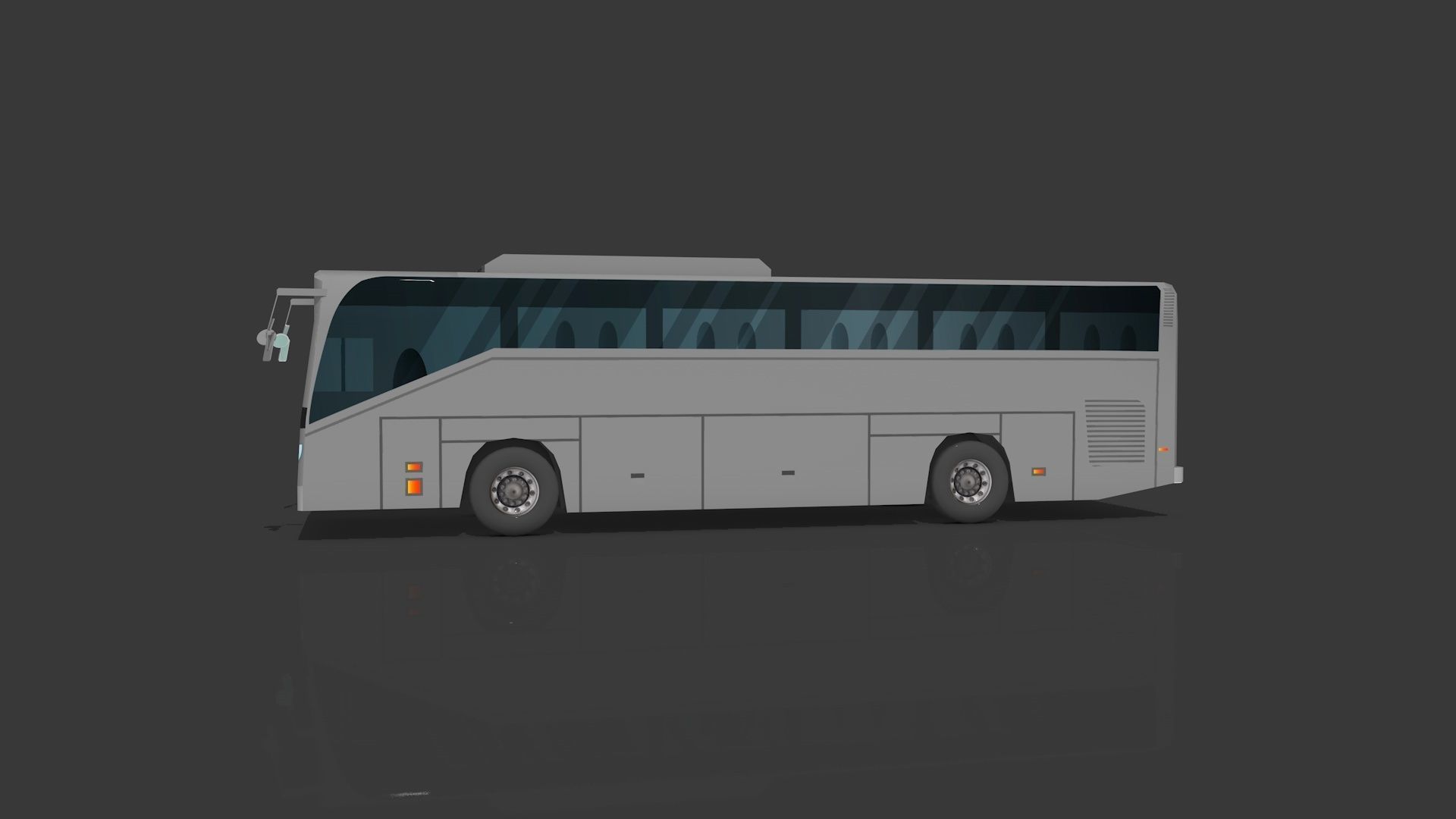 Lowpoly Bus - Buses Low-poly 3D model_6