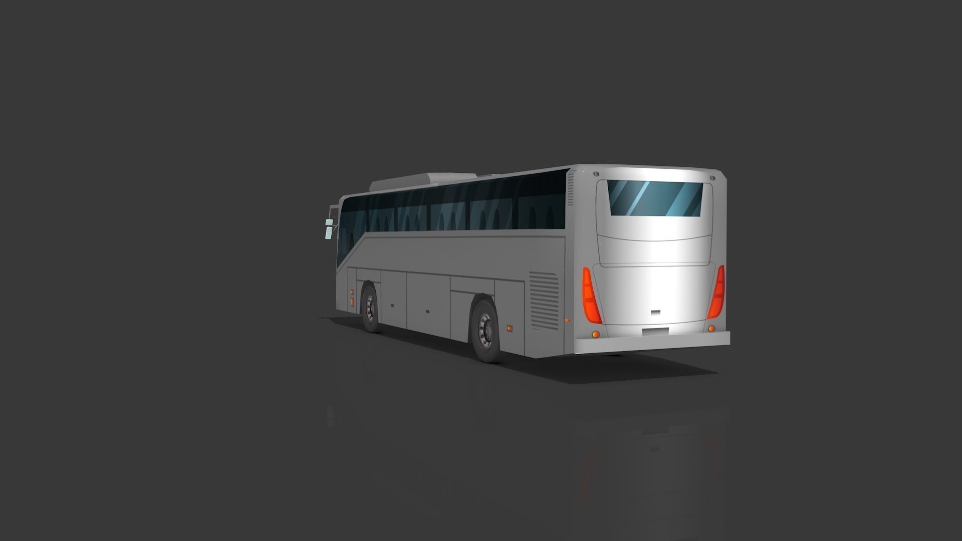 Lowpoly Bus - Buses Low-poly 3D model_7