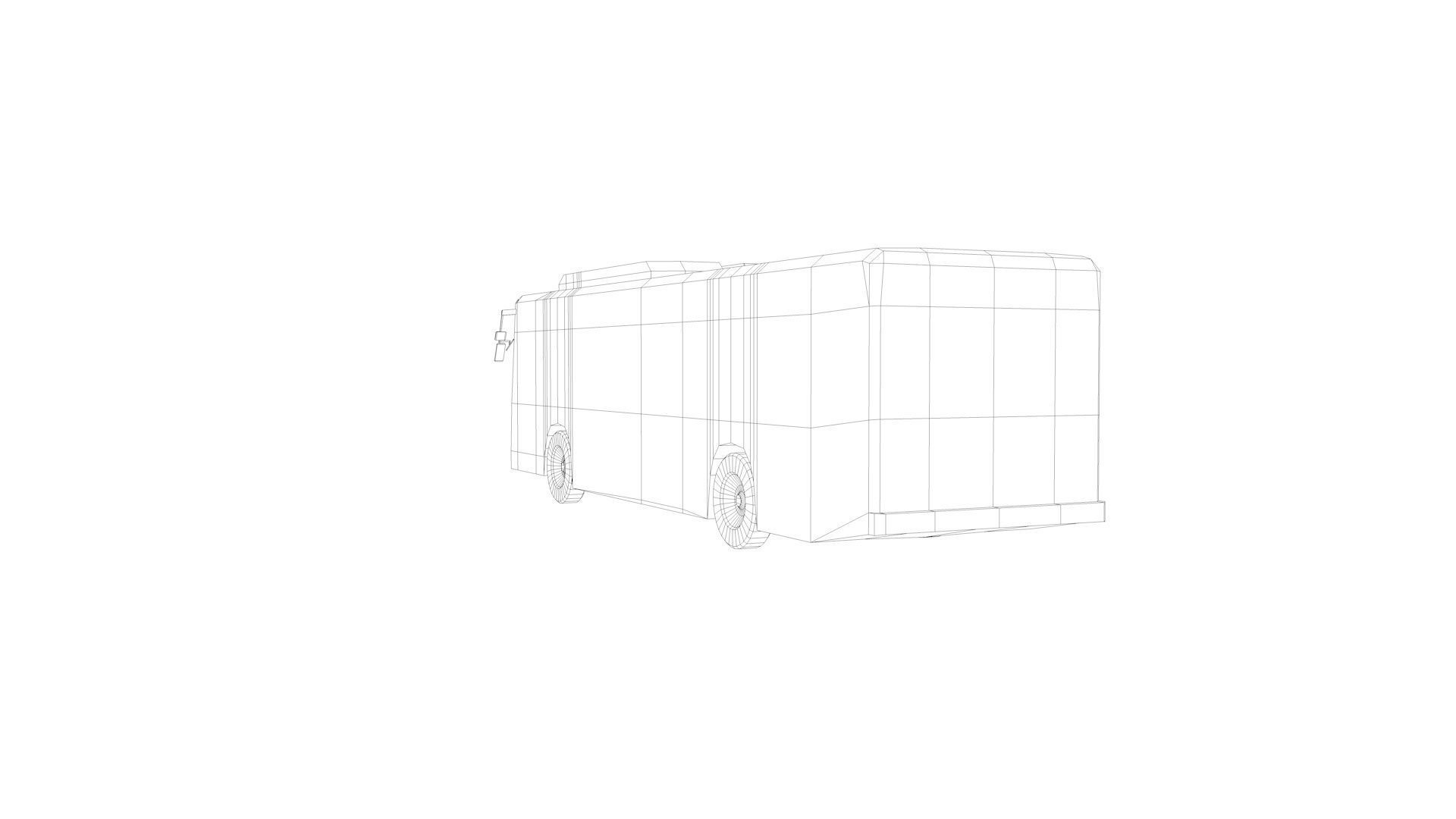 Lowpoly Bus - Buses Low-poly 3D model_34