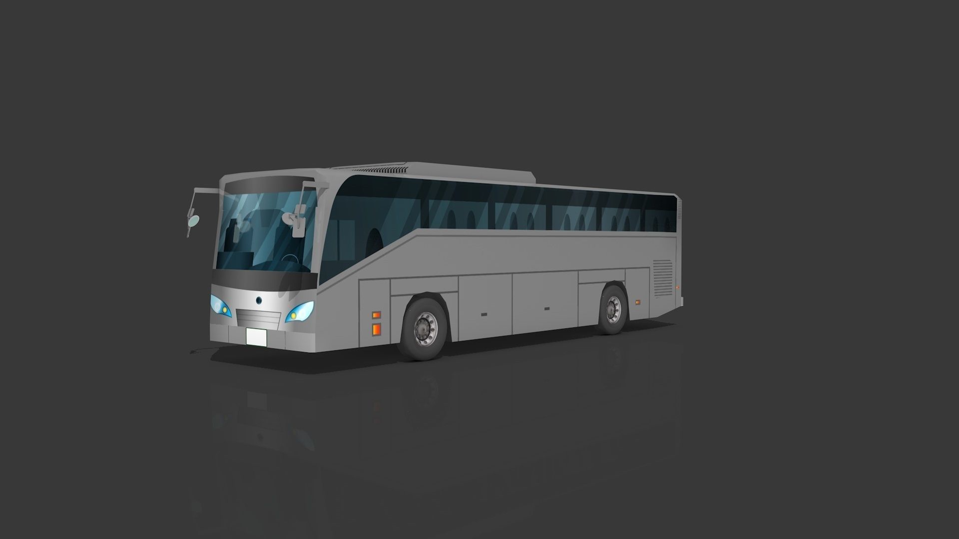 Lowpoly Bus - Buses Low-poly 3D model_5