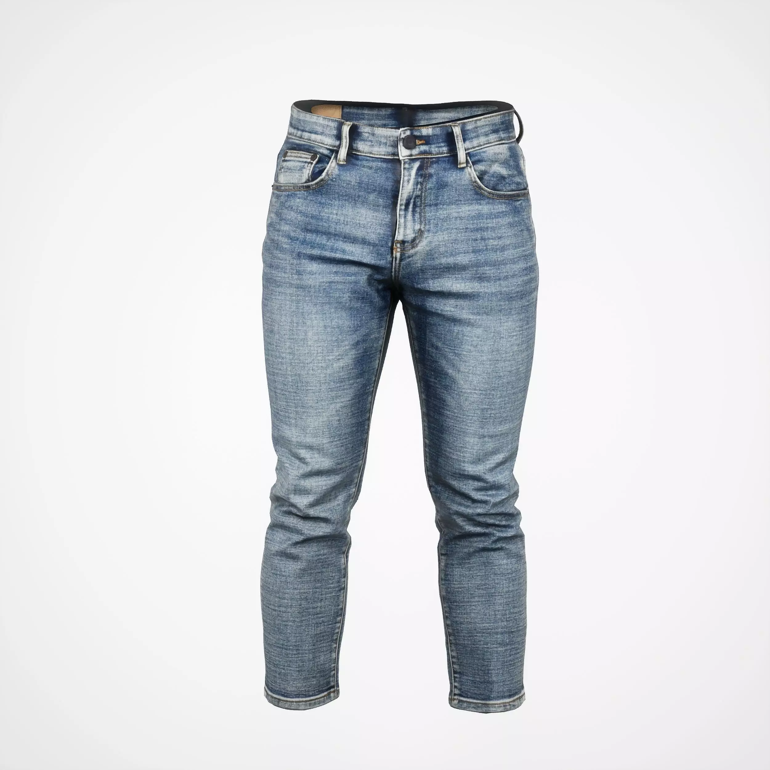 Game-Ready Jean Capris For Women Low-poly 3D model