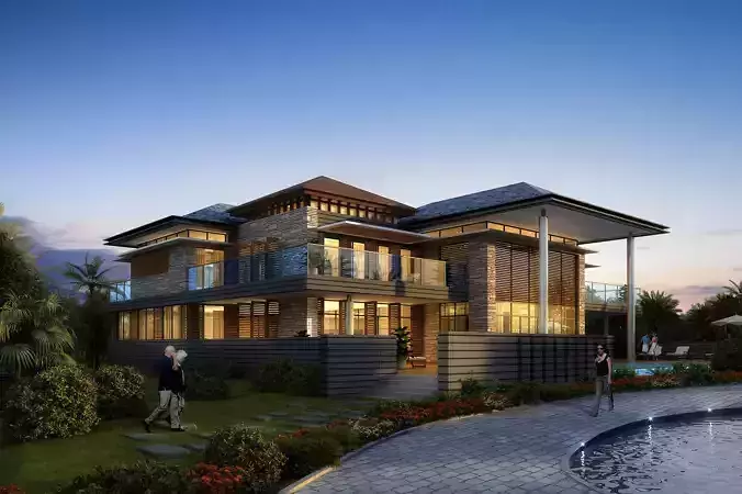 3Dmax fashion city commercial square building 403