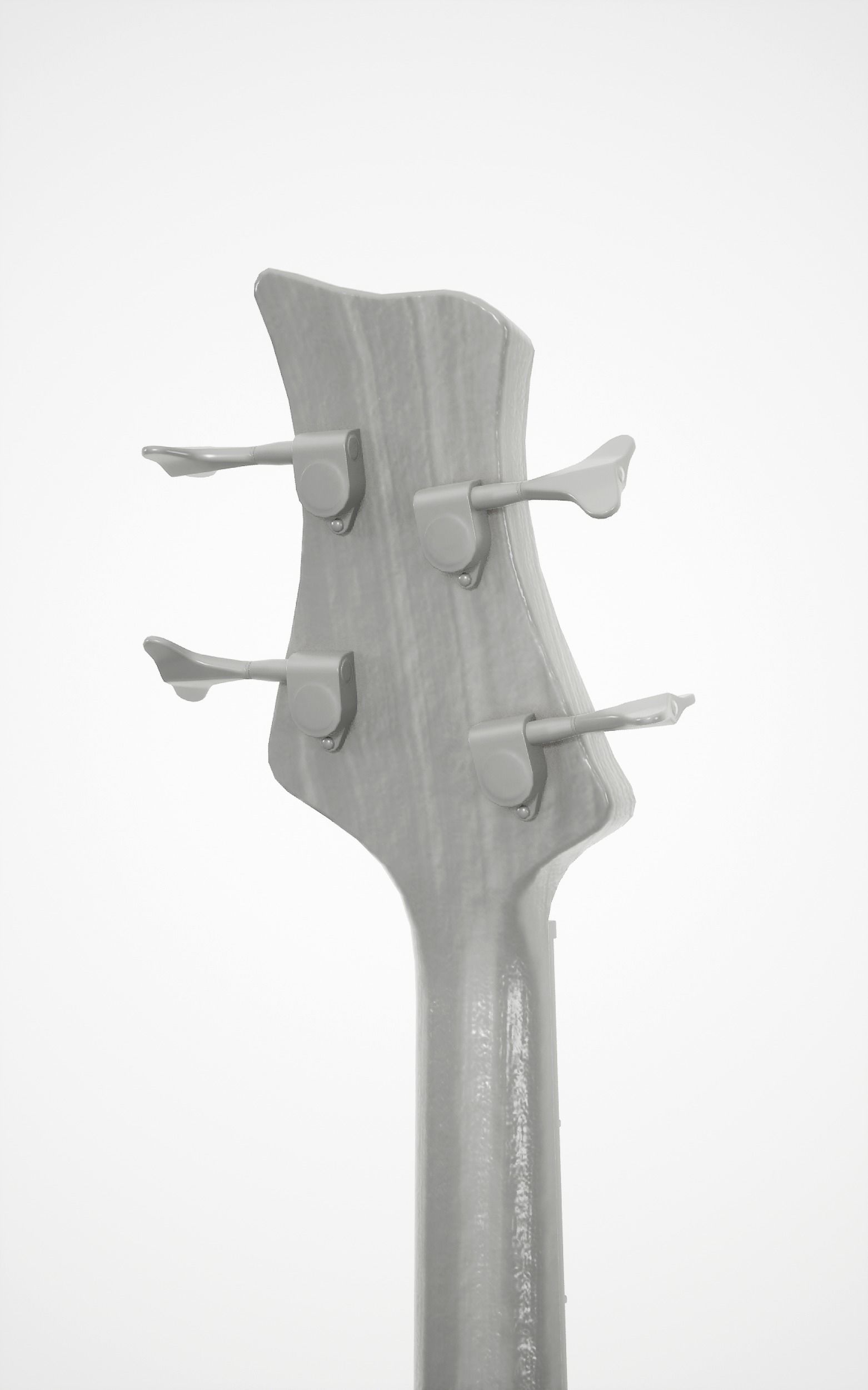 Game-Ready Blue Bass Guitar Low-poly 3D model_13