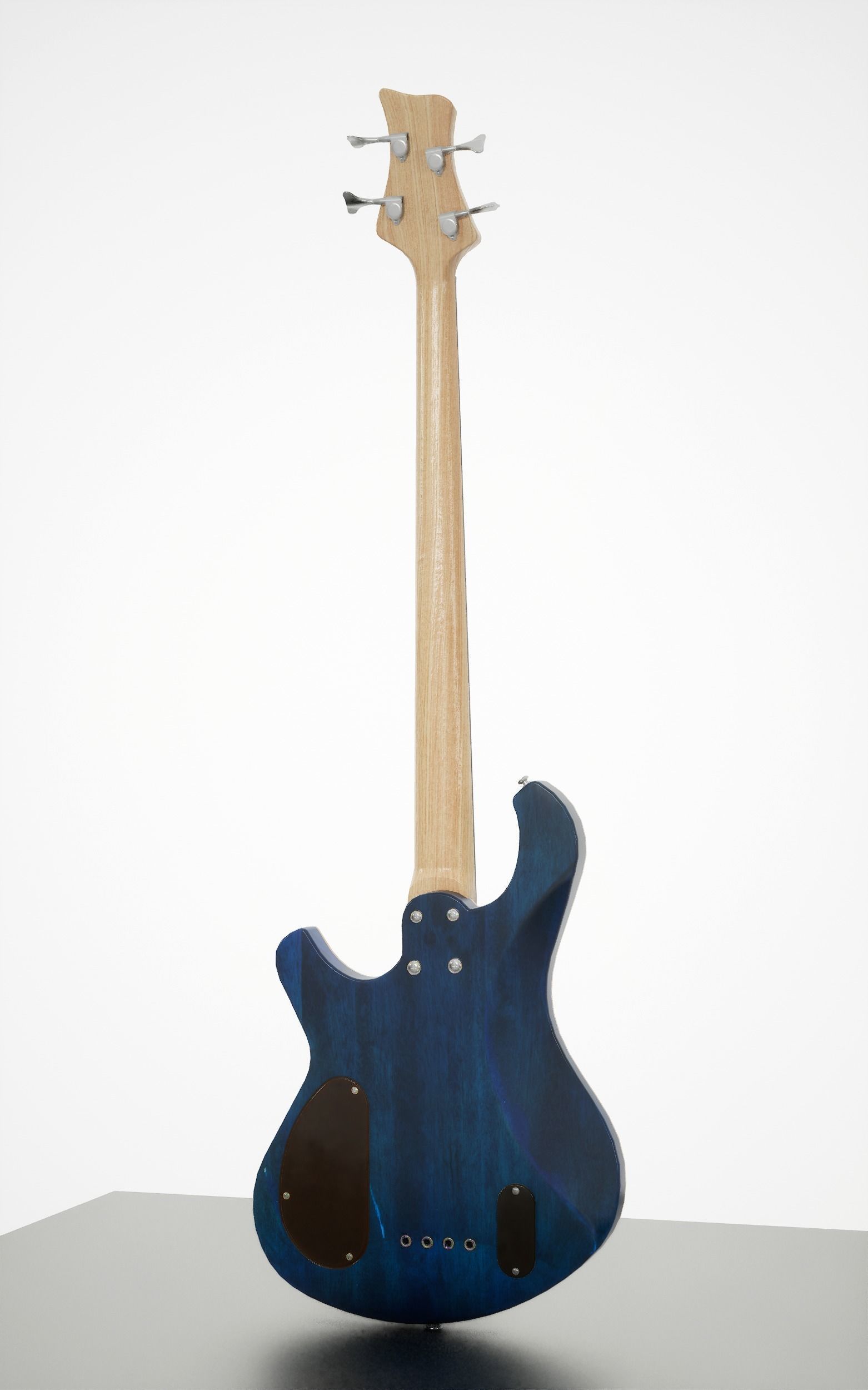Game-Ready Blue Bass Guitar Low-poly 3D model_3