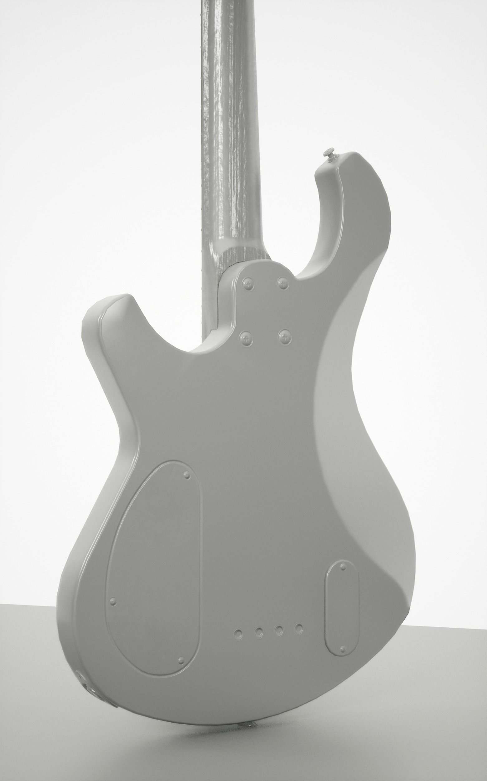 Game-Ready Blue Bass Guitar Low-poly 3D model_12
