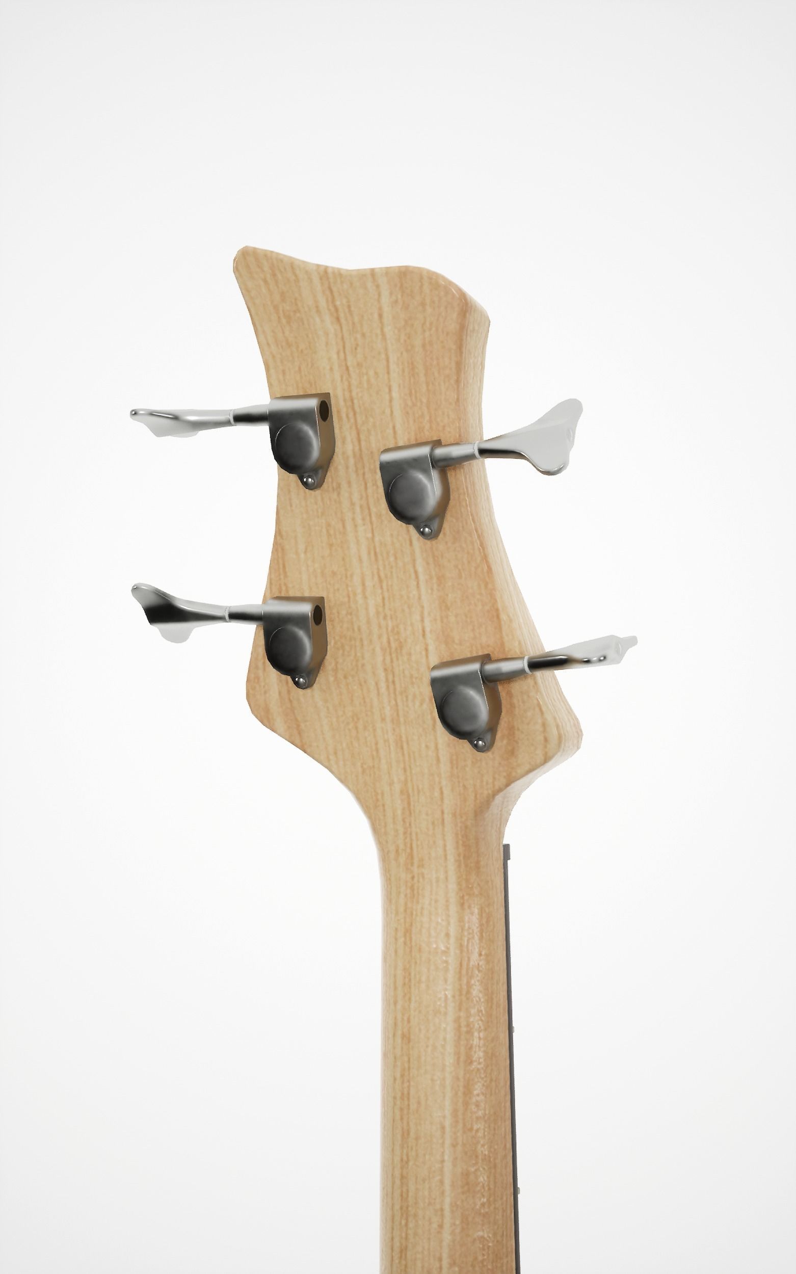 Game-Ready Blue Bass Guitar Low-poly 3D model_8
