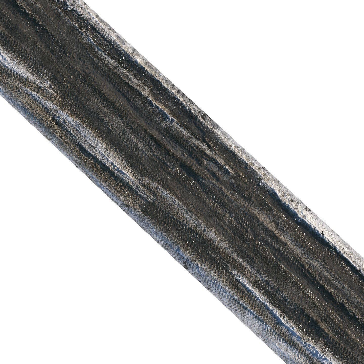 Spring muddy road 03 - 14 meters 3D model_4